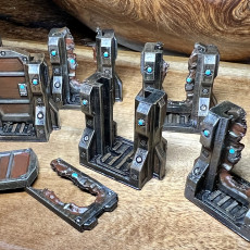 Picture of print of STAR CRAWLER TERRAIN SCIFI DOORS, ZOMBICIDE INVADER, NEMESIS, SPACE HULK - WITH EZ PRINT SUPPORTS