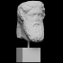 Roman marble head of a God image