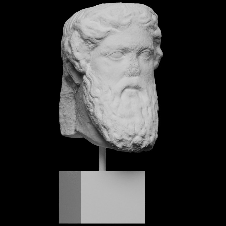 Roman marble head of a God