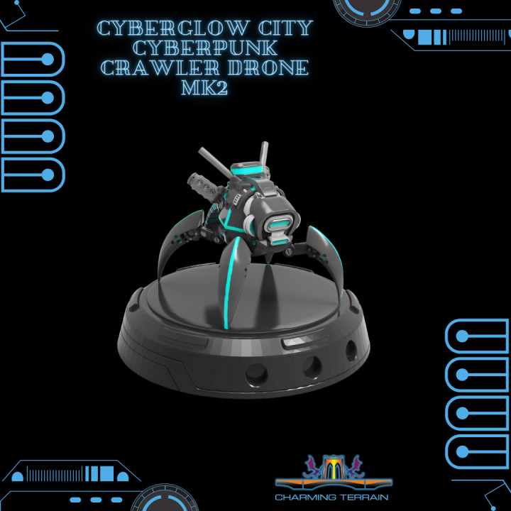 $2.50CyberGlow City Cyberpunk Crawler Drone MK2