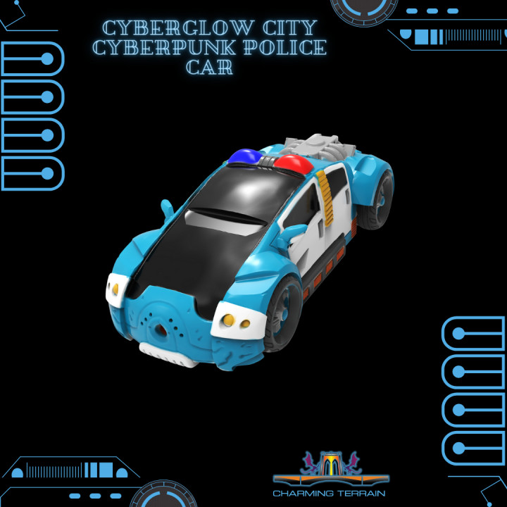 $3.90CyberGlow City Cyberpunk Police Car
