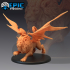Manticore Running / Mythical Desert Creature / Winged Lion Scorpion Hybrid image