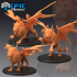 Manticore Set / Mythical Desert Creature / Winged Lion Scorpion Hybrid Collection image
