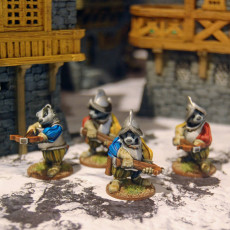 Picture of print of Badger Warriors with Crossbows (pre supported)