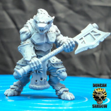 Picture of print of Armoured Wolfen (pre supported)