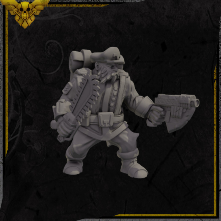 Dwarven Faction: Private Soldier with Sword and Gun's Cover