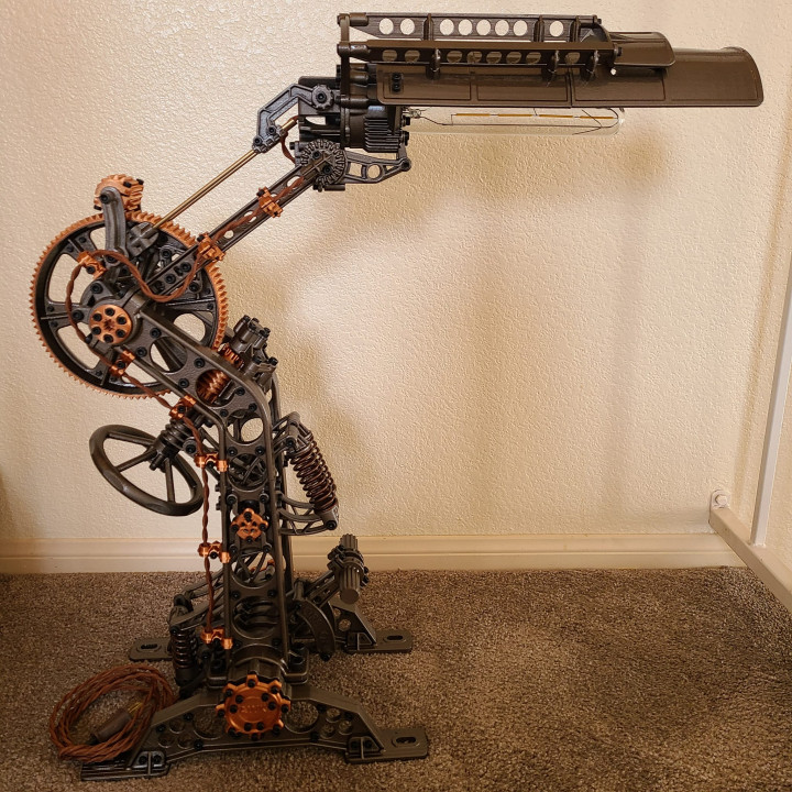 3D Print of Steampunk Style Lamp by alanklinge