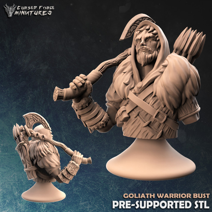 $2.99Goliath male warrior bust (supported)