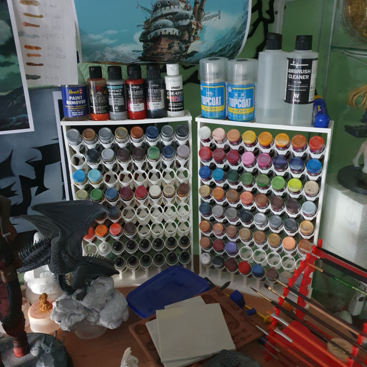 Paint Rack for Vallejo Model Paints - 3D model by scifiguy000 on Thangs