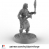 Female Orc warrior 32mm and 75mm scale pre-supported image