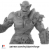 Orc warrior with axe 32mm and 75mm pre-supported image