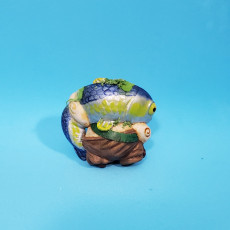 Picture of print of Shroomie Fisherman Miniature - pre-supported