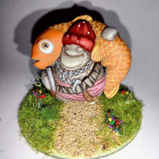 Picture of print of Shroomie Fisherman Miniature - pre-supported