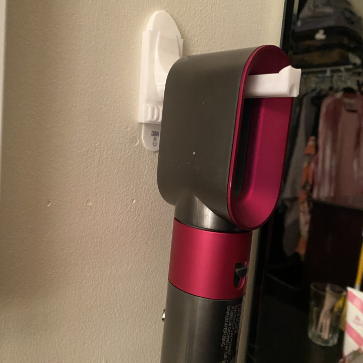 Wall Hook for a Dyson Hair Dryer using Command Style Adhesive Strips