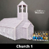 Eglise / Church - Epic History Battle of American Civil War -15mm scale image
