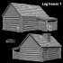 Maison en rondin / Log house - Epic History Battle of American Civil War -15mm scale image