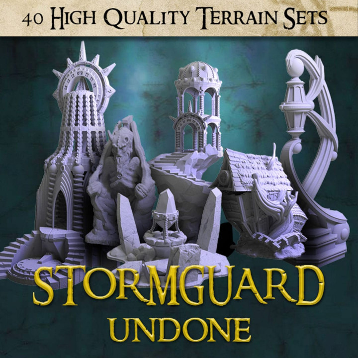 Stormguard Undone - 40 terrain STL Sets's Cover