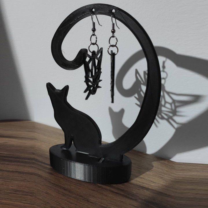 Cat earrings display holder