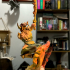 Efreeti Sword Attack / Fire Elemental Genie / Oriental Efreet / Ifrit Lord print image