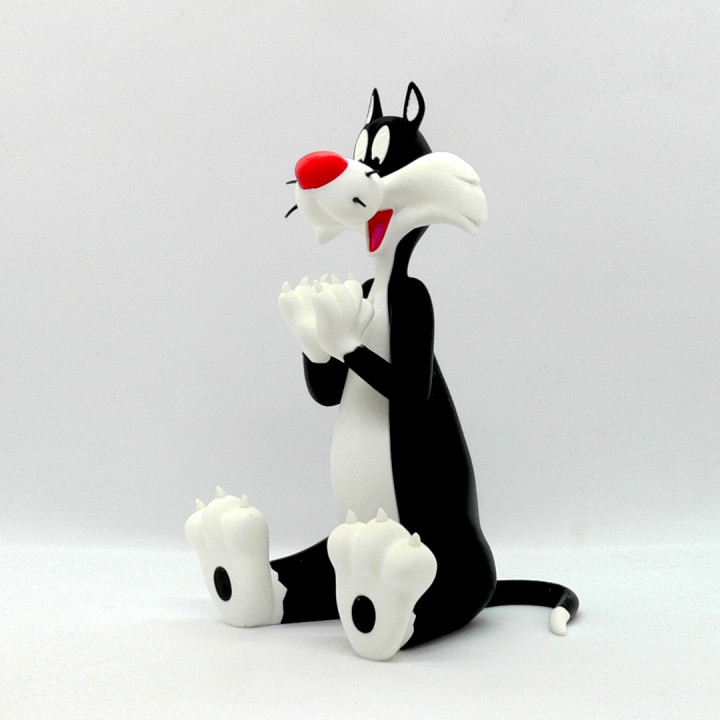 3D Printable Sylvester the Cat by Steve Solomon