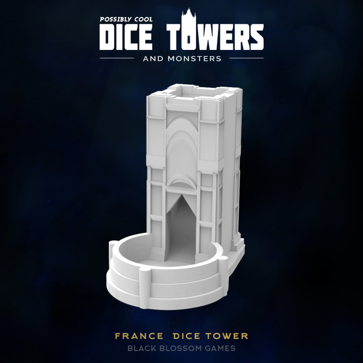 EX10 Classic France Supportless :: Possibly Cool Dice Tower's Cover
