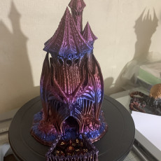 Picture of print of Skeletal Dragon Dice Tower - SUPPORT FREE!
