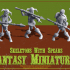 Skeleton Set  - Spears x 5 Minis, Pre-Supported image