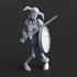 Skeleton Set  - Swords & Shields x 5 Minis, Pre-Supported image