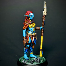 Picture of print of Troll female with spear 75mm pre-supported