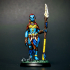 Troll female with spear 75mm pre-supported print image