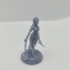 Troll female with daggers 75mm pre-supported print image