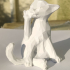 Chat Sphinx + low poly image