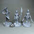 Trolls female set 3 miniatures 32mm pre-supported image