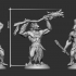 Trolls male set 3 miniatures 32mm pre-supported image