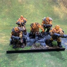 Picture of print of Ogres with Cannons (pre supported)