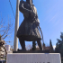 Sculpture of Greek Klepth Konstantinos Giannas in the same name square near Saint Athanasios  church in Patras Greece image