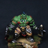 Ork barbarian with dual axes print image