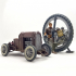 Steampunk mono wheel, unicycle. print image