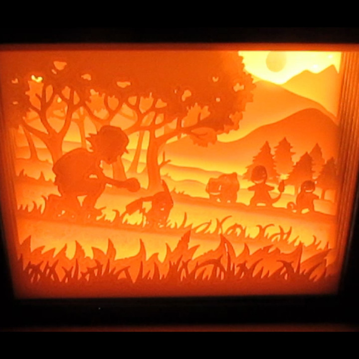 3D Printable pokemon lamp (lightbox pokemon) by jesus lopez norte