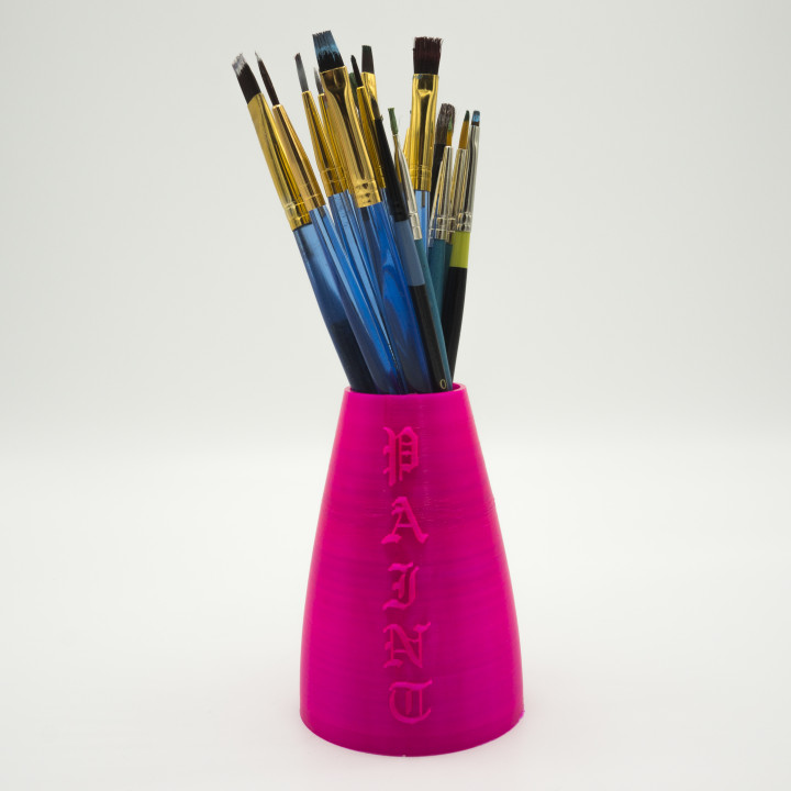 3D Printable Paint Brush Holder by Andrew Reynolds