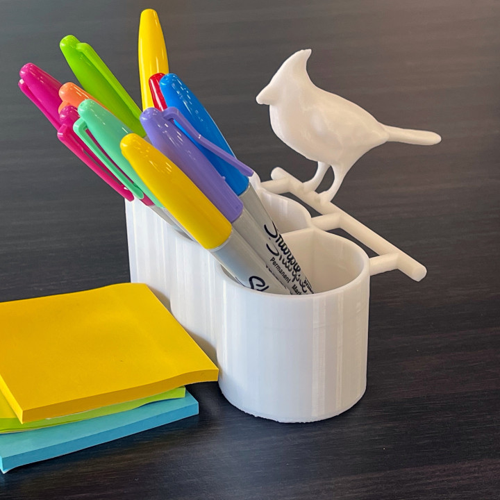 3D Printable Cardinal Sharpie holder by Philippe Barreaud