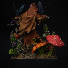 Picture of print of Haunted Scarecrow 75mm pre-supported