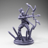 Skeleton - Armored Archer - Bone Longbow - Bowstring Drawn Right + Stakes Base image