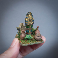 Picture of print of Egypt Pharaoh Sarcophagus 32mm and 75mm pre-supported