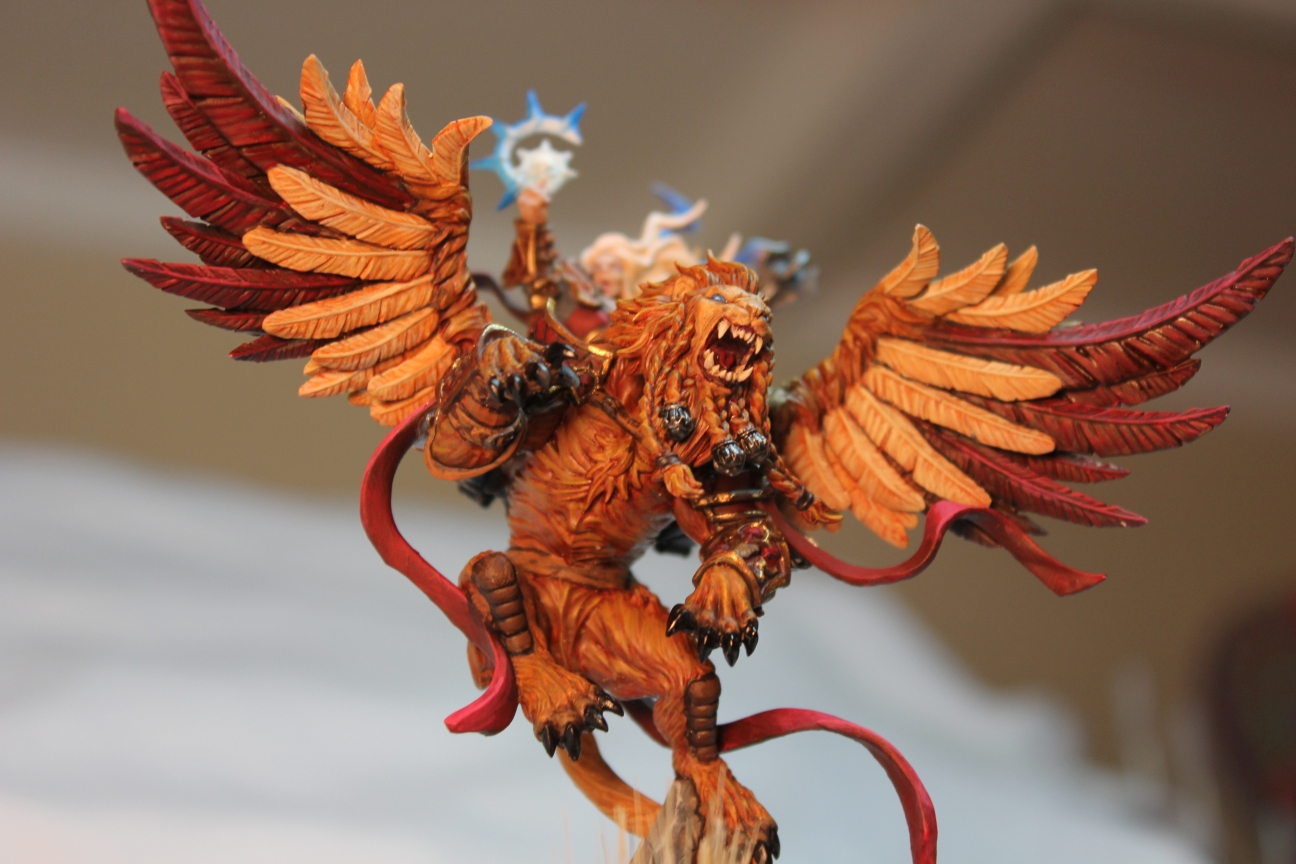 3D Printable Agata on Proudmane the Winged Lion (Hero & Beast) by 