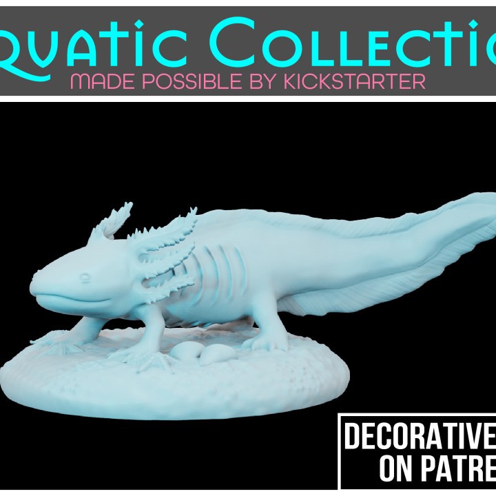 3D Printable Axolotl by Mia Kay