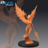 Fallen Angel Attacking Spear / Female Dark Winged Celestial image