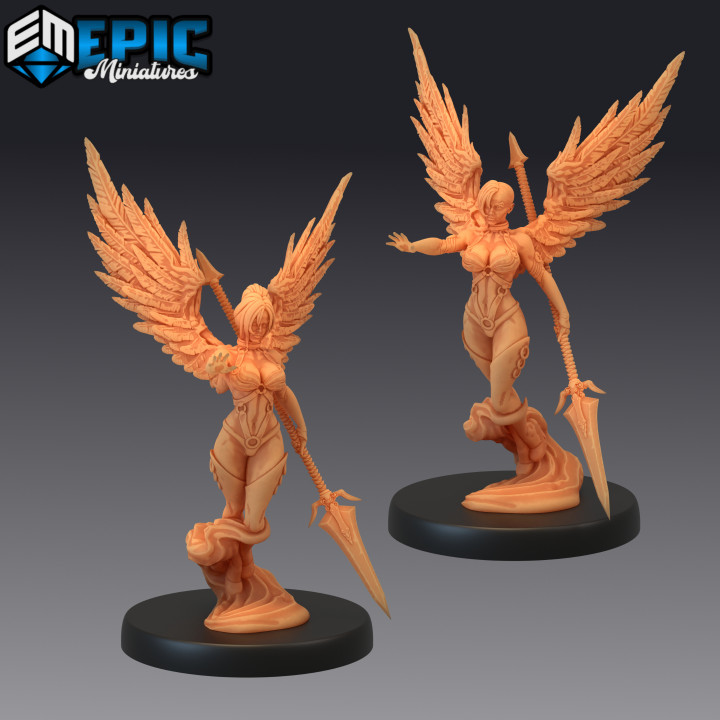 $4.90Fallen Angel Attacking Spear / Female Dark Winged Celestial