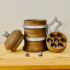 Medieval Inspired Antique Wooden Beer Mug Dice Box + Dice Set image