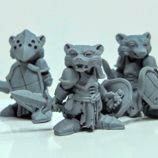 Picture of print of Racoon Folk Knights (pre supported)